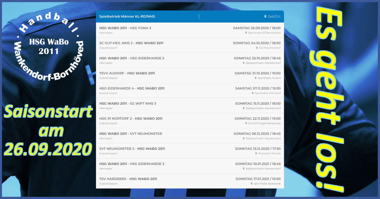 Saisonstart 2020/2021