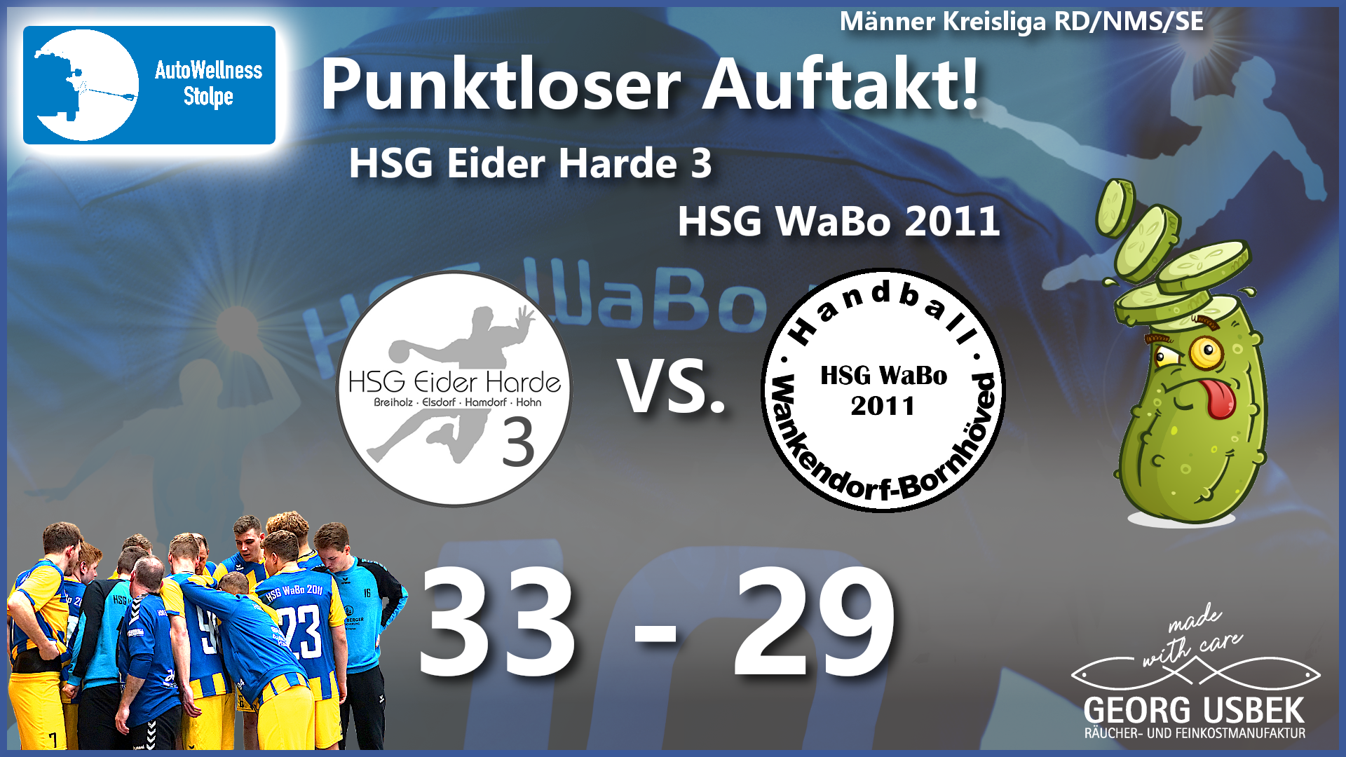 Punktloser Saisonauftakt: HSG Eider Harde 3 gegen HSG WaBo 2011