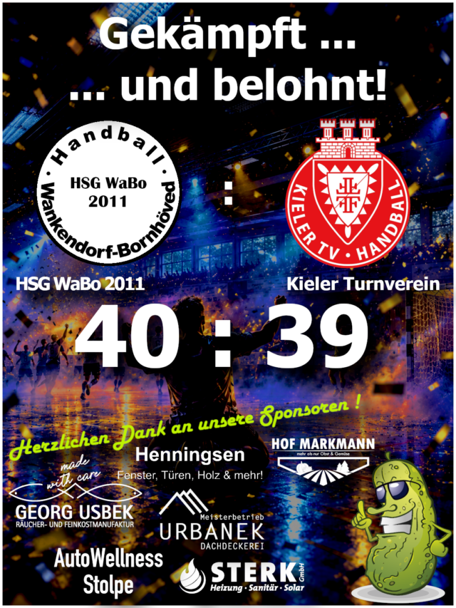 Gekämpft und belohnt!
